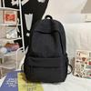 Schoolbag Casual Large Capacity Backpack Ins Style Fashion Girl Korean Version Solid Color Simple College Student Schoolbag Travel Backpack