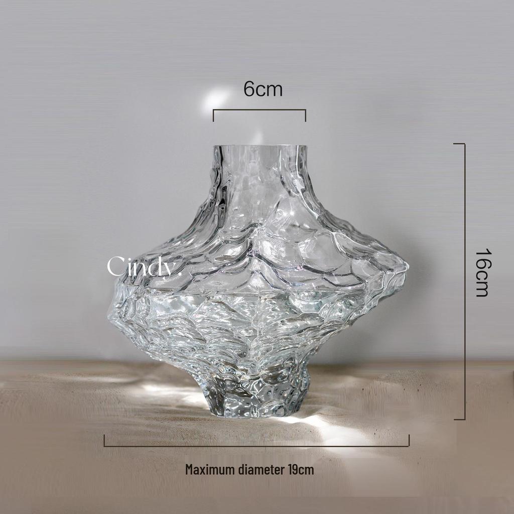 Luxuriöse Glasvase für Hydrokultur-Blumen: Elegante Wohndekoration für das Wohnzimmer