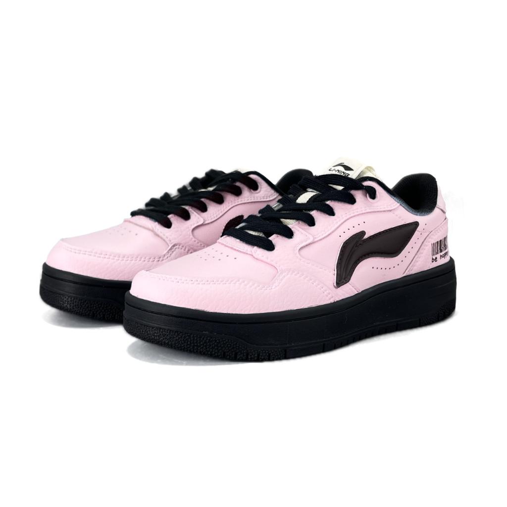 Li Ning Tianji Soft Slip Resistant Abrasion Resistant Low top Skateboard Shoes Women's Black Pink AGCU272-6(Team502-)