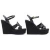 Ausgezeichnete LOUIS VUITTON Sandalen Knöchelriemen Espadrilles mit Keilabsatz 36.5 Gebraucht