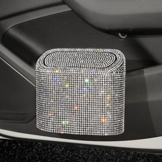Pratico cestino per auto glitter compatto per raccogliere oggetti
