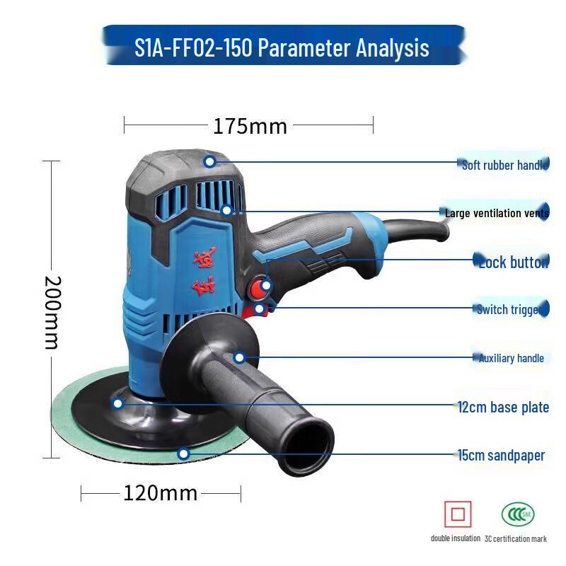 Dongcheng Electric Orbital Sander CN Plug (adapter Included)