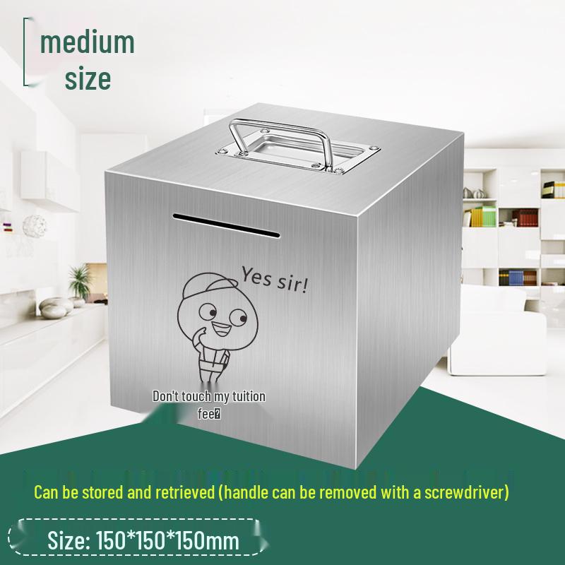 2026 Large Capacity Stainless Steel Piggy Bank for Adults - Secure Savings, Not for Kids