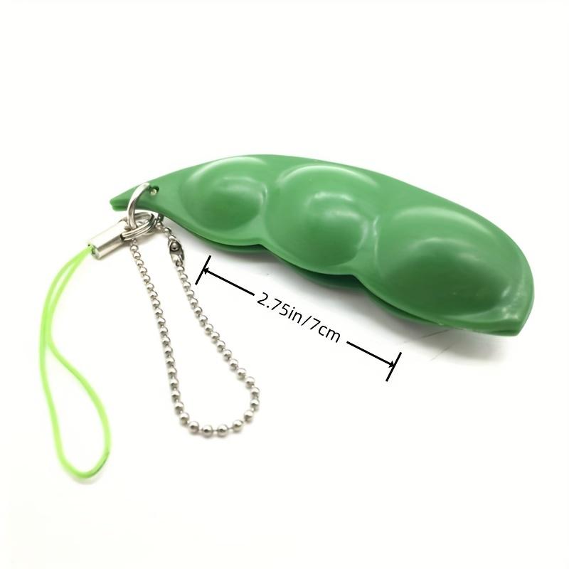 Toys 1pc Fidget Toy Anti Stress Peas Squeeze Decompression Kawaii Funny Beans Keychain For Child Adult Halloween Christmas Gift Present