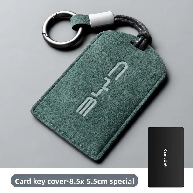 Wildleder NFC Smart Auto Schlüsselkarte Halter Schutzhülle Abdeckung Für BYD Seal Han EV Sealion 7 Song Plus Atto 3