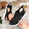 2026 Luxury Round Toe Platform Casual Shoes Comfortable Knit Breathable Open Toe Sandals Outdoor Vacation Beach Roman Sandals