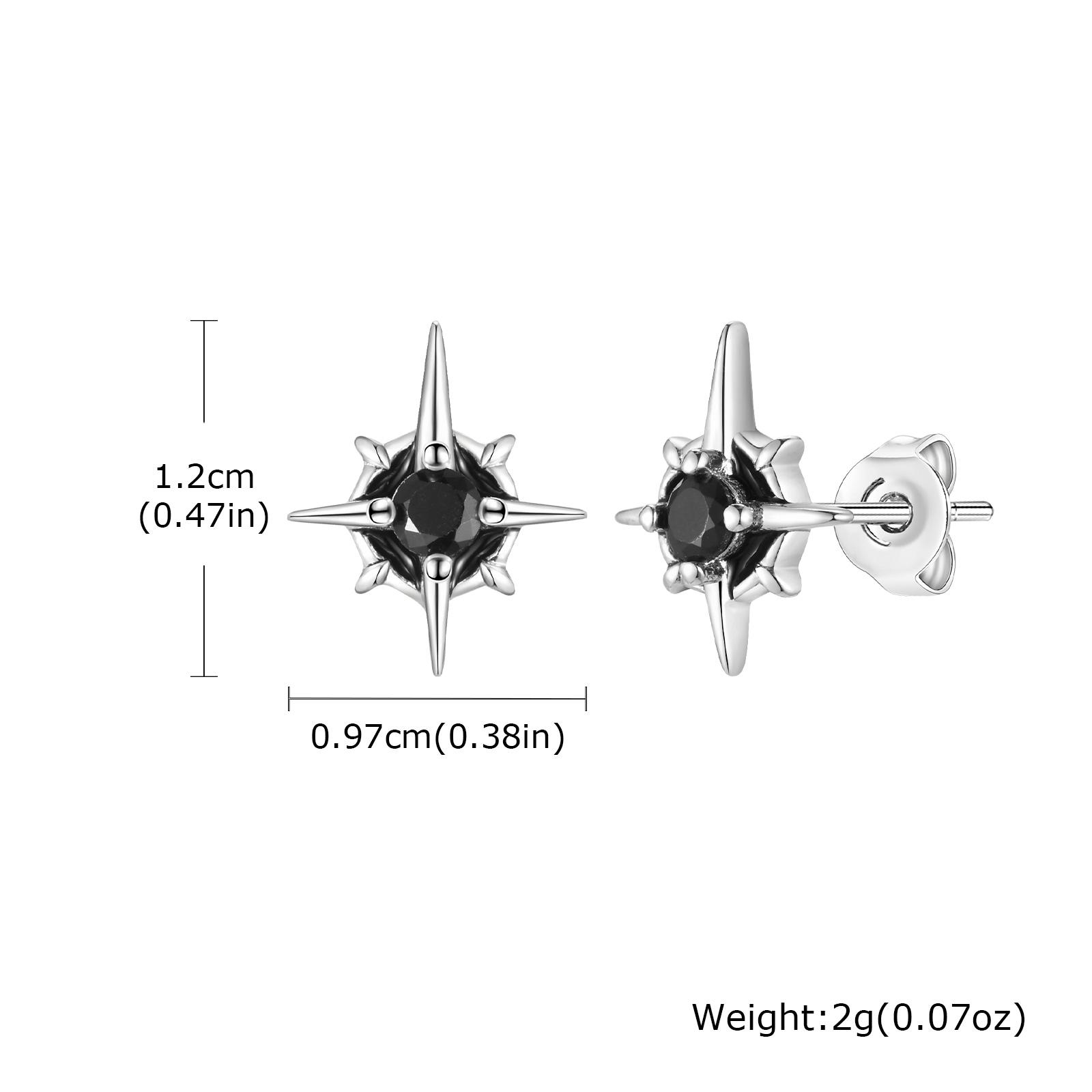 

Hip Hop Star Stud Earrings for Men Women,Silver Color Zircon Star Tiny Stud Earrings,Minimalist Ear Hole Care Accessories Gifts