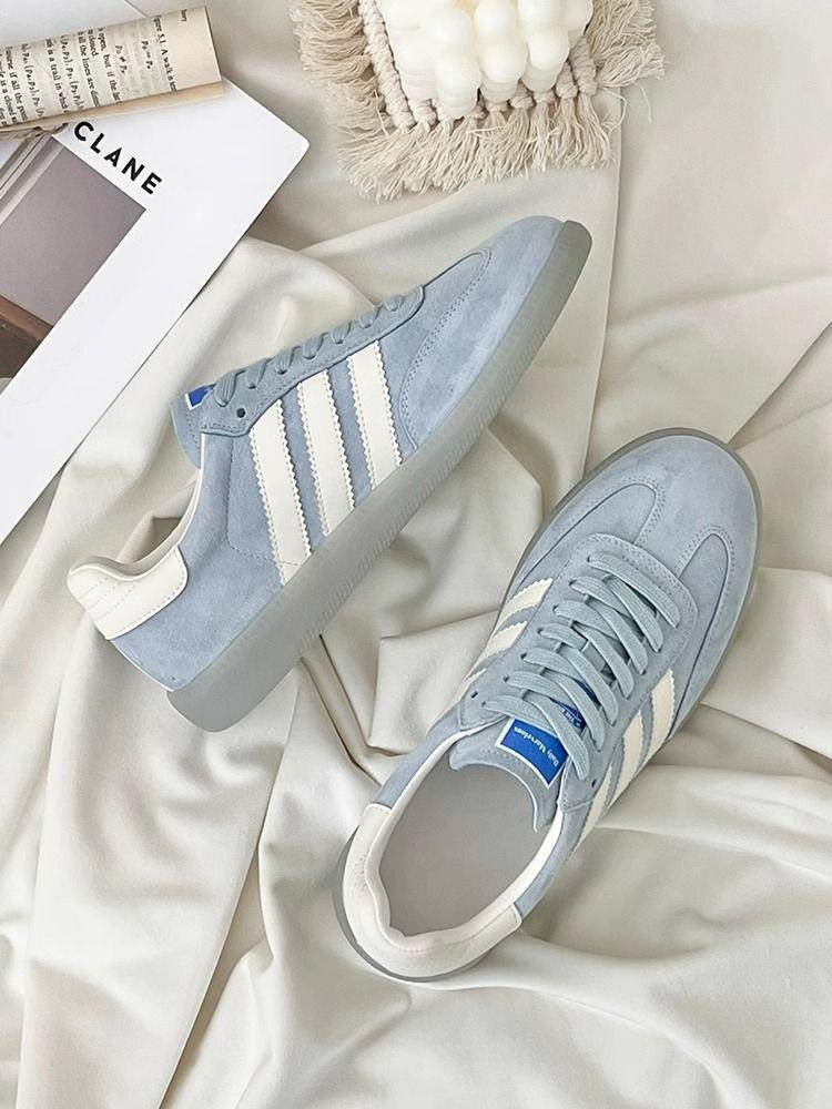2025 Spring New Taro Purple Training Shoes Are Eye-catching, Color-blocked, Fashionable, Lightweight Board Shoes, Microfiber Leather Material, Brea