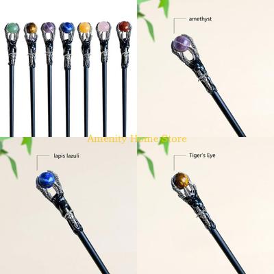 F26C Halloweens Walking Canes,Dragon Claws Orb Staff Scepters Wizard Costume Accessories for Pretend Play Cosplays Parties
