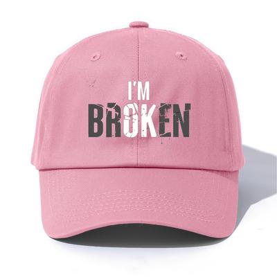 1pc IM OK Print Baseball Cap for AdultsMinimalist Retro Style Casual Soft Adjustable Dad HatPerfect As Gift
