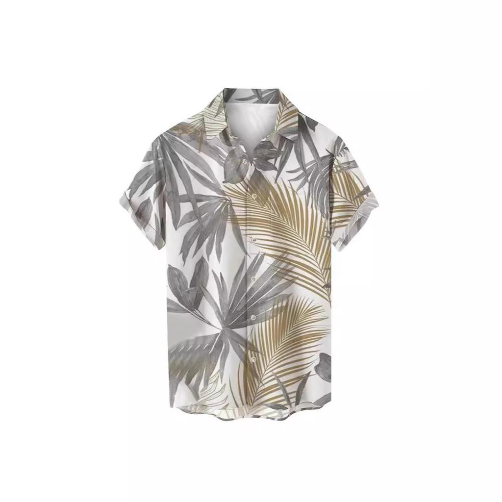 Men'S Hawaiian Vacation Casual Short Sleeve Shirt 3D Printed Fashion Loose Lapel