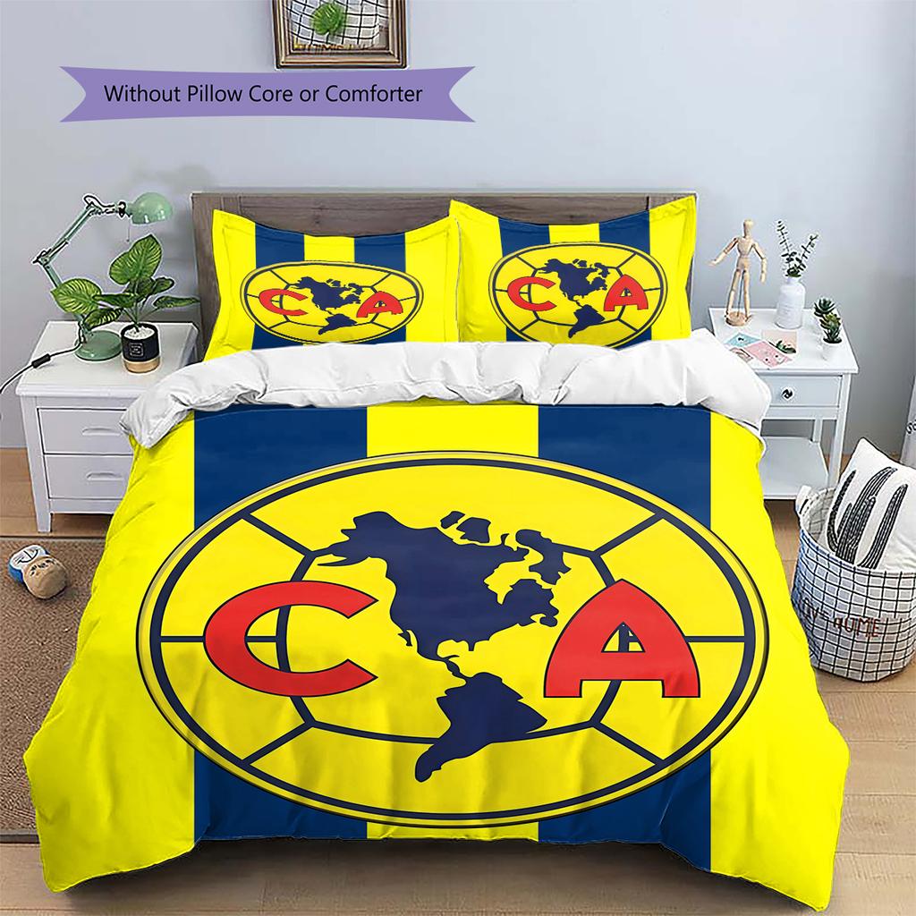 America Football Club Pattern Bedding,Quilt Set Quilt Cover Pillowcase Home Birthday Gift (1 * duvet cover + 2 * pillowcase, without core)