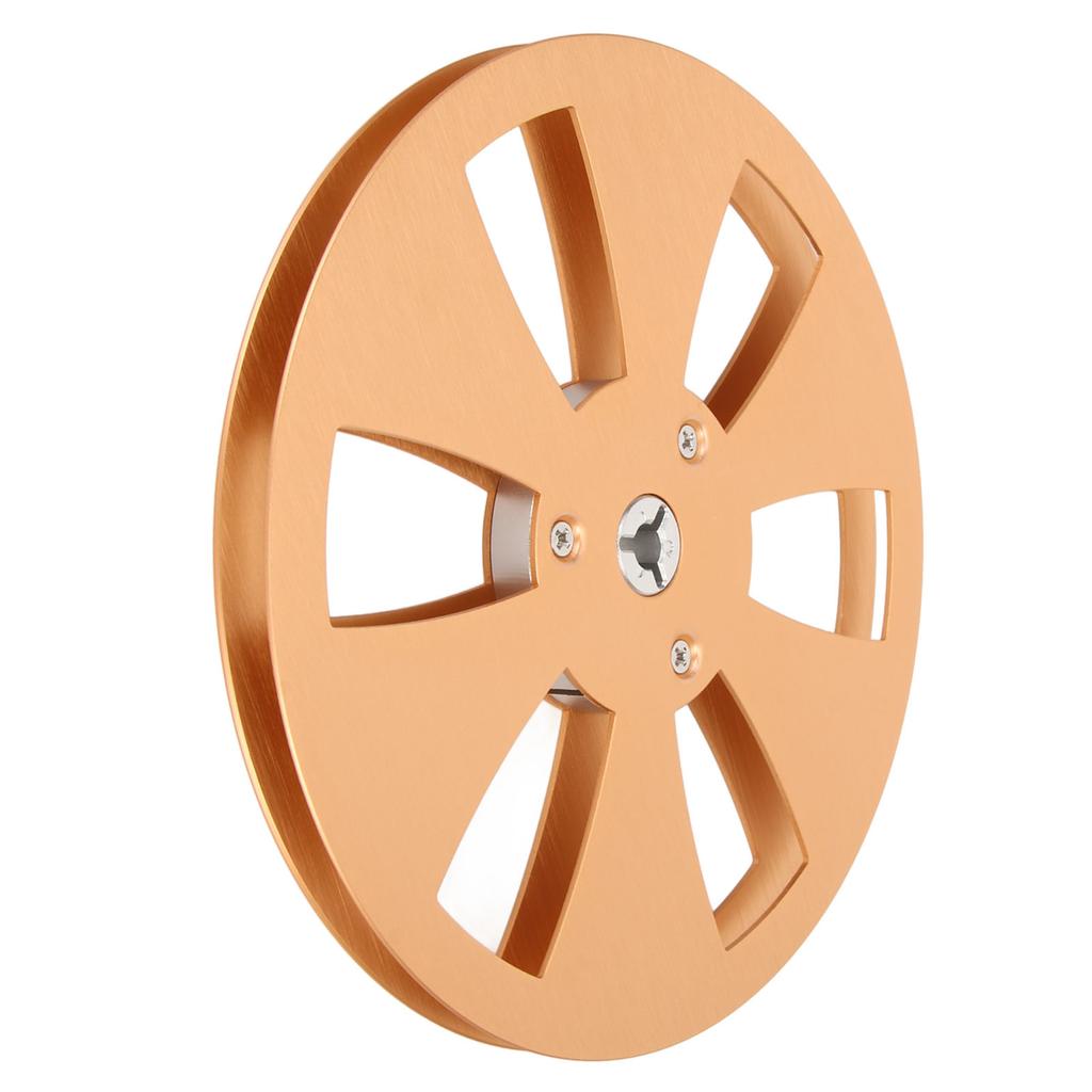 1 4 7 Inch Empty Reel 6 Hole Aluminum Alloy Open Reel Sound Tape Empty Reel Opening Machine Part Gold