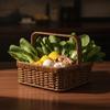 Pot Ingredient Tray Rectangular Vegetable Basket with Handle Long-Lasting