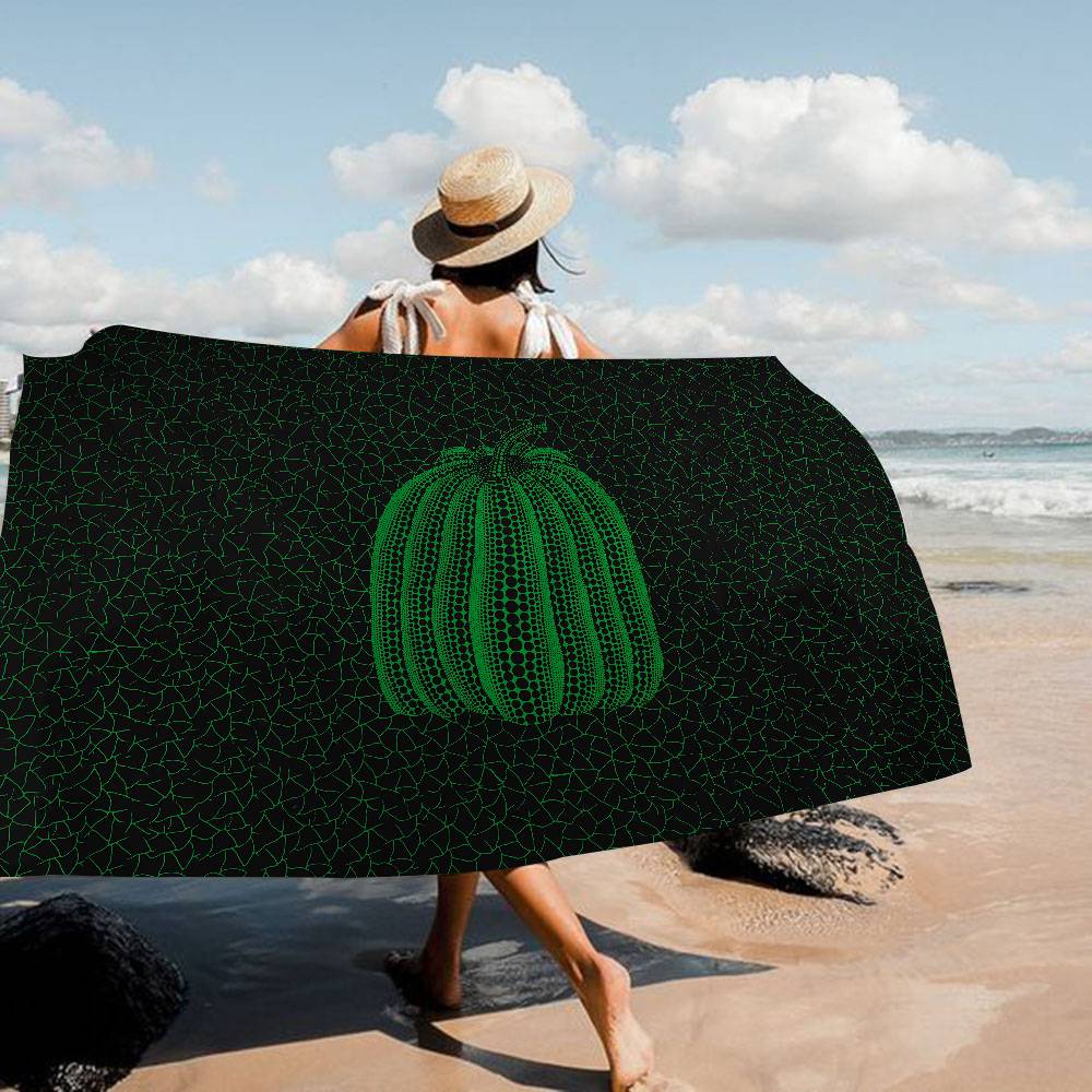 Serviette de plage en microfibre de l'artiste célèbre Y-Yayoi Kusama Absorbante Séchage rapide Douce Serviette pour Yoga Natation Vacances en station de montagne Alpinisme