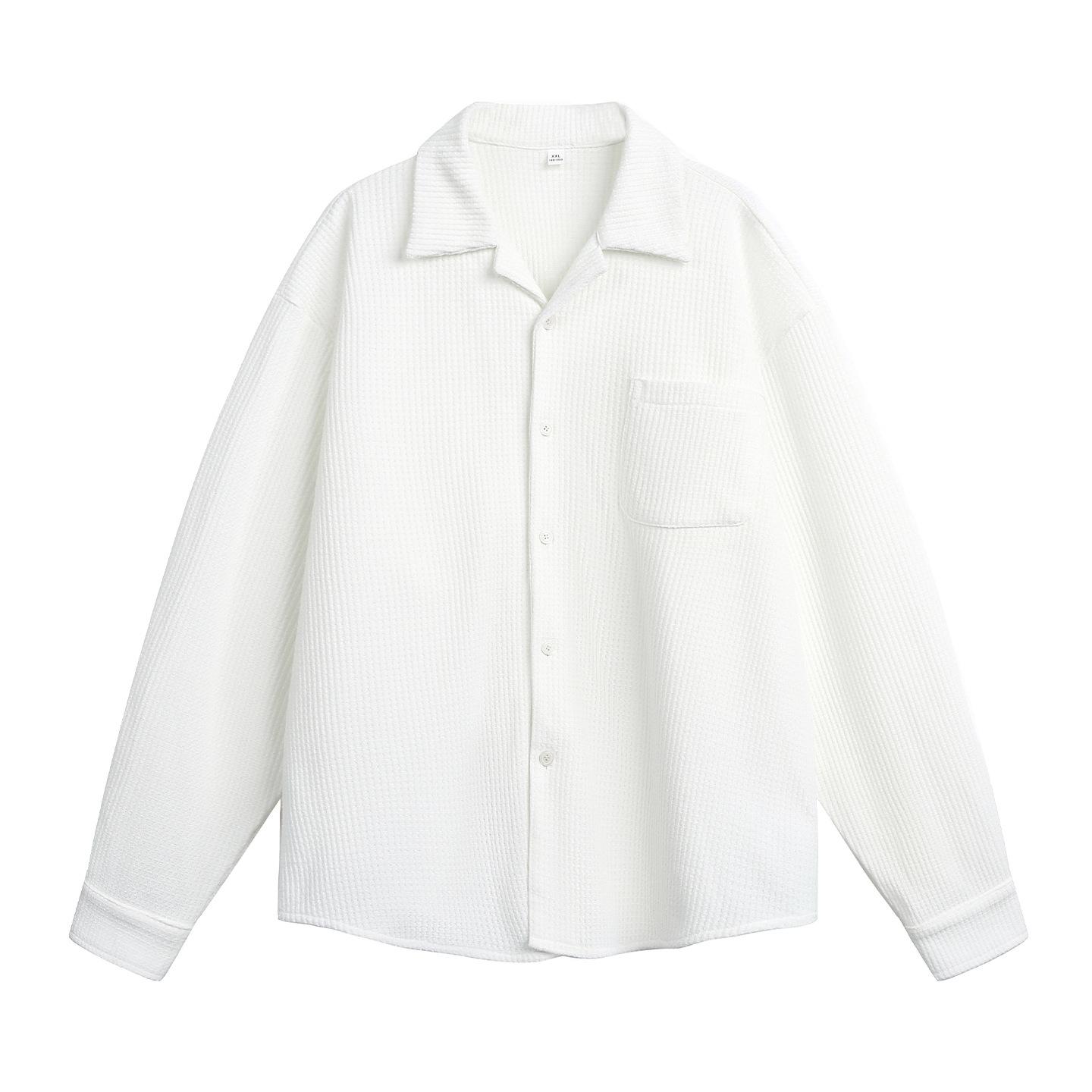 

Стиль old money рубашка с воротником-стойкой с длинным рукавом осень и зима нежная текстура свободный силуэт рубашка модный бренд струящаяся куртка M белый