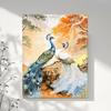 ArtX Canvas Pair of Peacock Painting For Wall Vastu, Two Peacock Wall Decor,