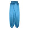 Women Belly Dance Pants Loose Fit Elastic Waistband Satin Bloomers Stage Performance Trousers