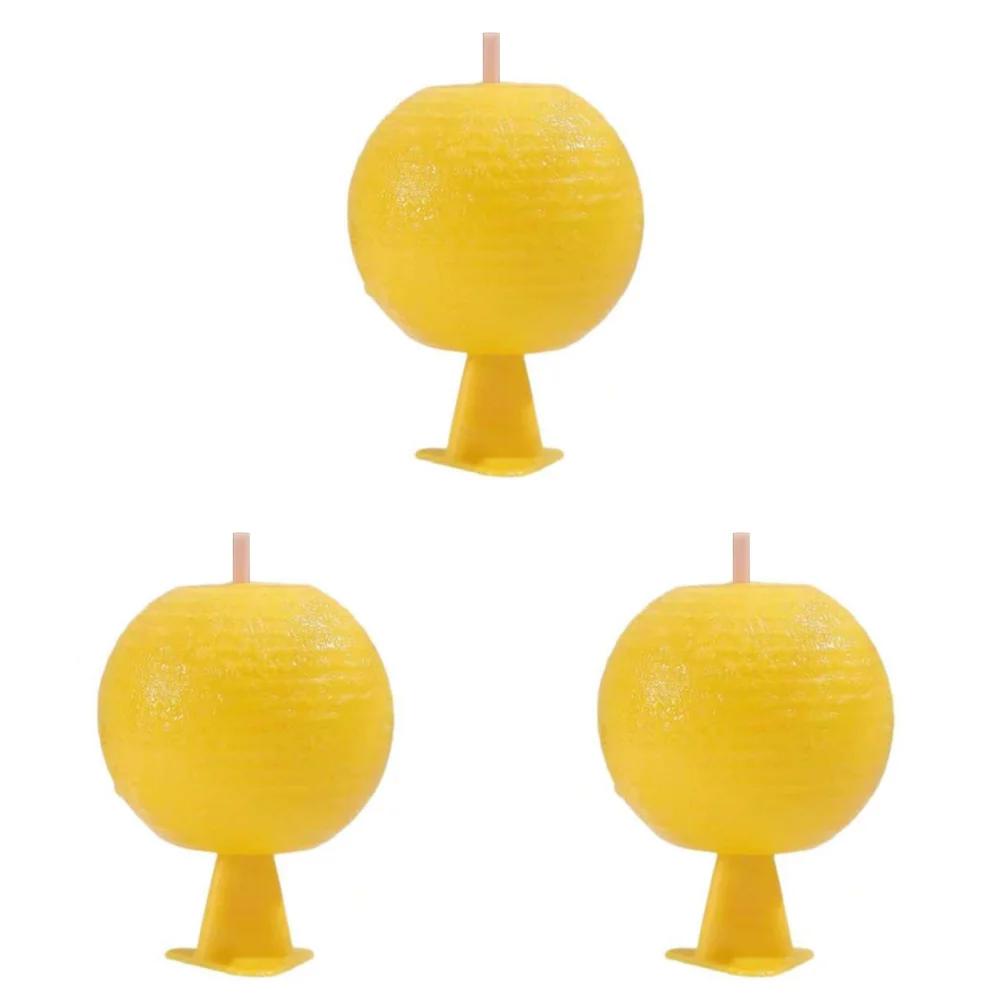 1-5Pcs Fly Trap Ball Fruit Fly Catcher Mosquito Collector Insect Trap Yellow Sticky Bug Traps Non-Toxic Glue Stick Pest Control