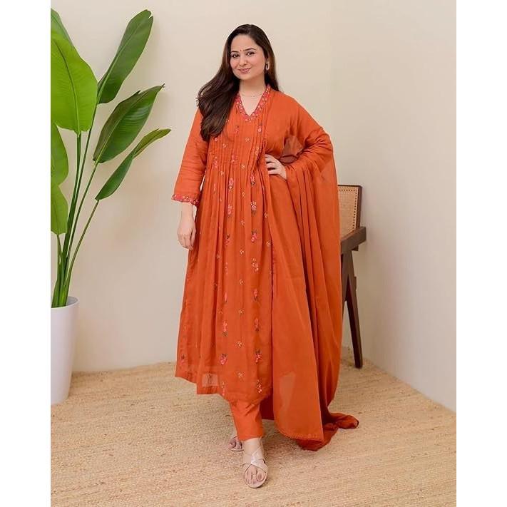 Designer Indian Bollywood Ethnic Salwar Kameez Women Top Kurti Pant Dupatta Set