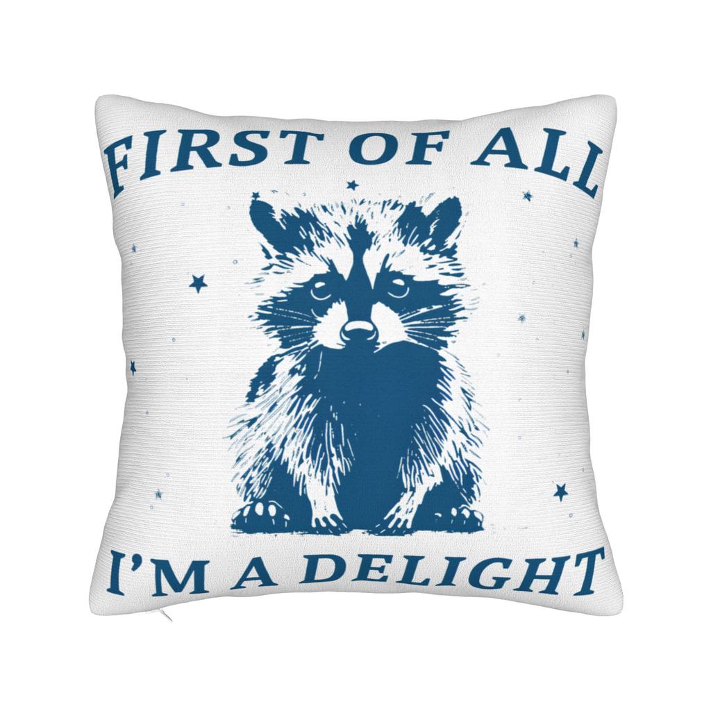 Prima di tutto SONO UN DELIZIOSO Divertente Procione Federe Cuscino Stuff Stampato Copricuscino Regalo Copricuscino Decorativo Sedia Multi-Taglia