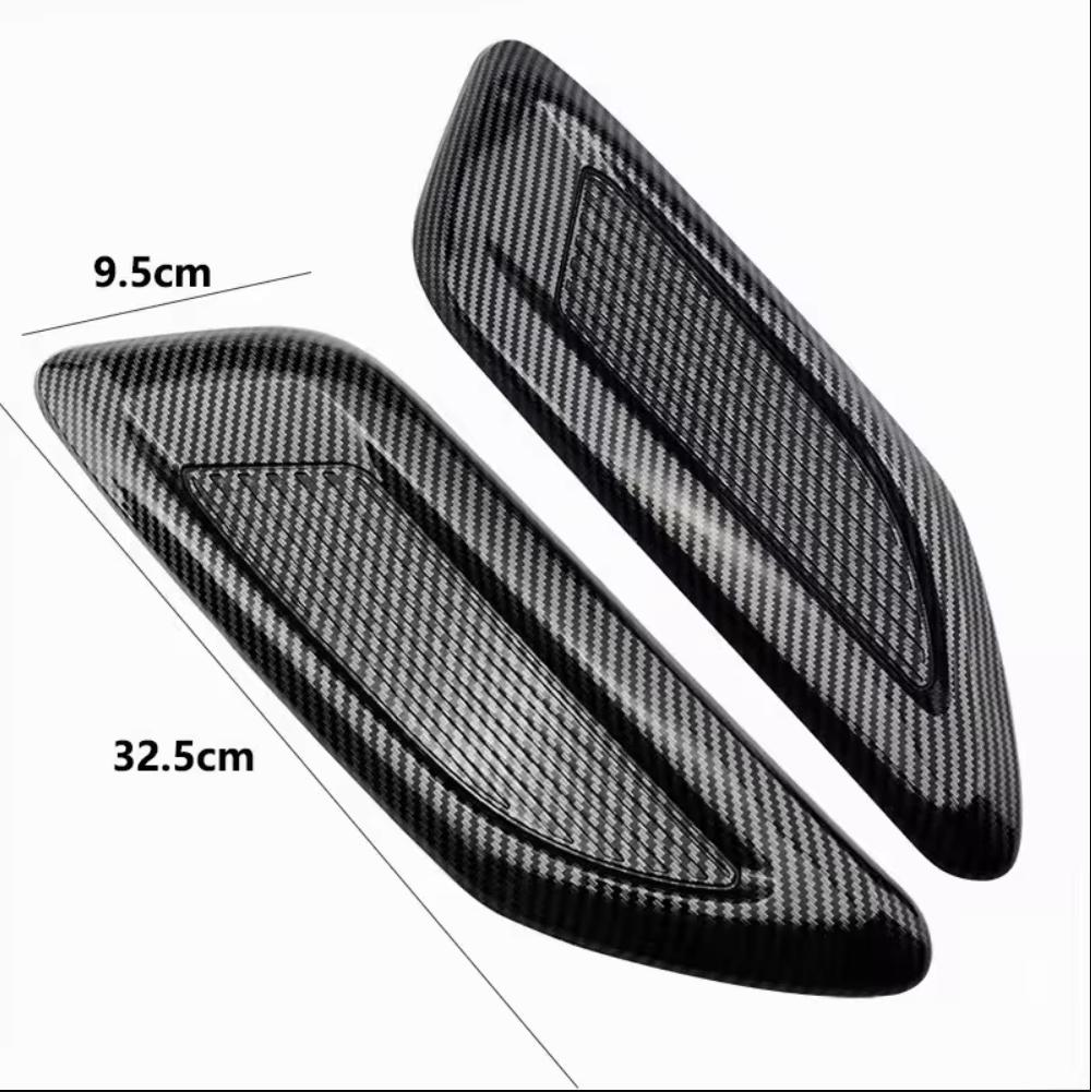 40cm Universal Car Air Flow Decorative Intake Hood Scoop Bonnet Vent Sticker Cover Hood Geared To Fit Any FLAT Hood Vehicle