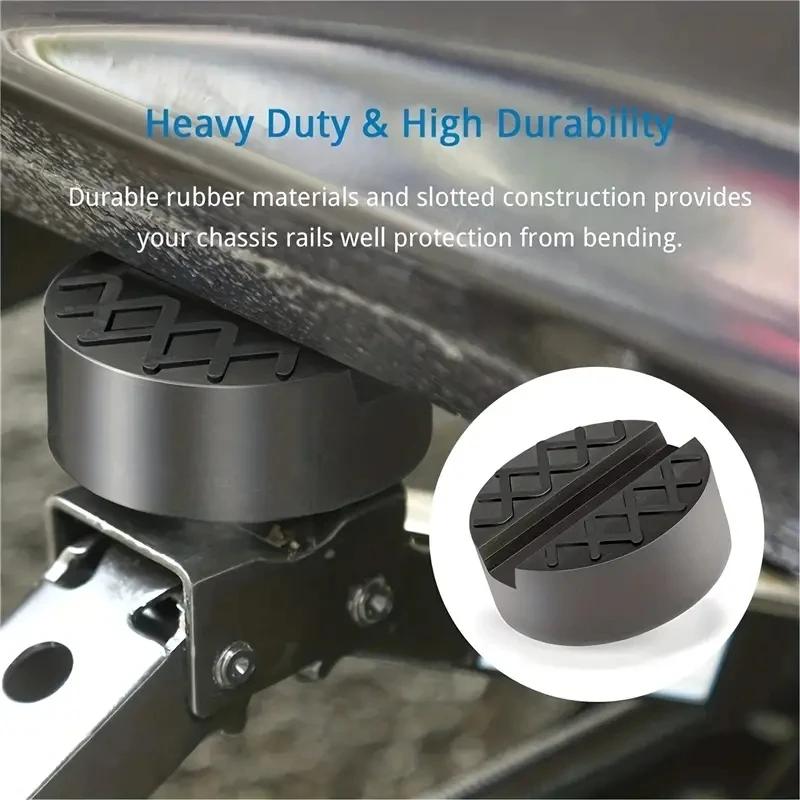 1/2Pcs Car Universal Jack Stand Rubber Pad Black Round Multi-functional and Durable Portable Car Jack Stand Car Supplies