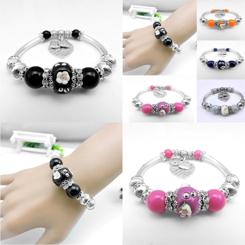 Elegant Silver Plated Color Indonesia Beads Bracelet For Women With Timeless Charm