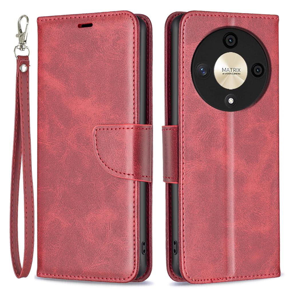 For Honor X9b 5G/Magic6 Lite 5G Case Solid Color Leather Wallet Phone Cover
