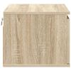 Wall Mounted Nightstands with LED Lights 2 pcs Sonoma Oak