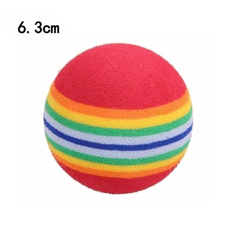 3 Stück Haustier Regenbogenball Katze Schaumstoffspielzeug Baumwollball Hund Molar Bunter Spielball Haustierbedarf Hundespielzeug Katzenspielzeug Interaktiv