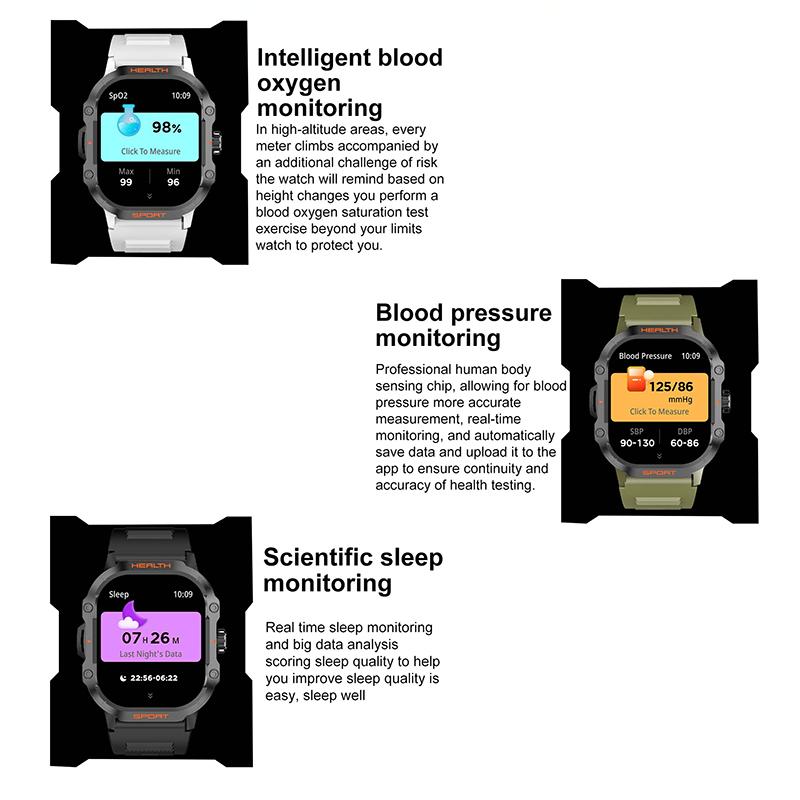 Rainbuvvy HK24 Smart Watch 2.01inch AMOLED JL7012 BLE5.3 Bluetooth Call IP68 Waterproof 260mAh NFC Android Sports Watch