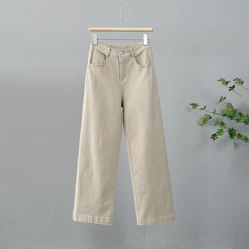 Women's Summer High Waist Slimming Versatile Pants - Loose, Plus Size, Narrow & Wide Leg Options, Thin Casual Straight Leg Design.