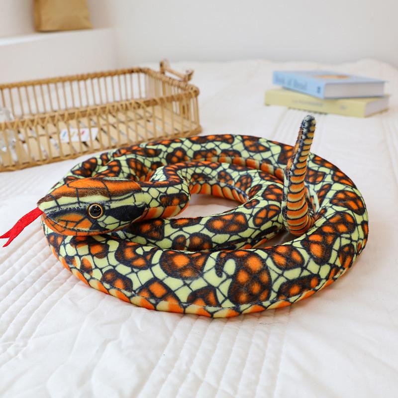 Realistische Plüschtier Schlange Großes Stofftier für Kinder Streichgeschenk 2024 Neu