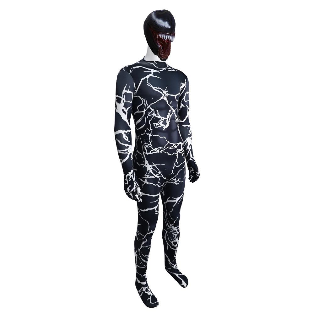 Costume Cosplay Venom With Jumpsuit Design For Role Play Festivities And