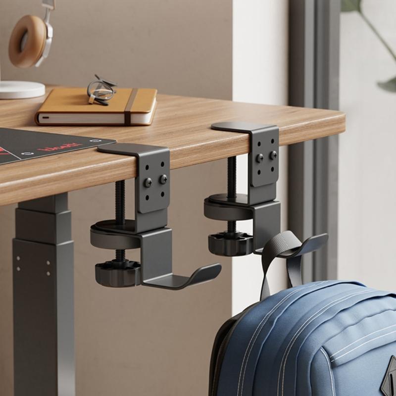 MultiPurpose 360degree Rotatable Headphone Stand Hanger With Strong Carbon Steel Clamp Fit Up To 6.8cm Table Thickness