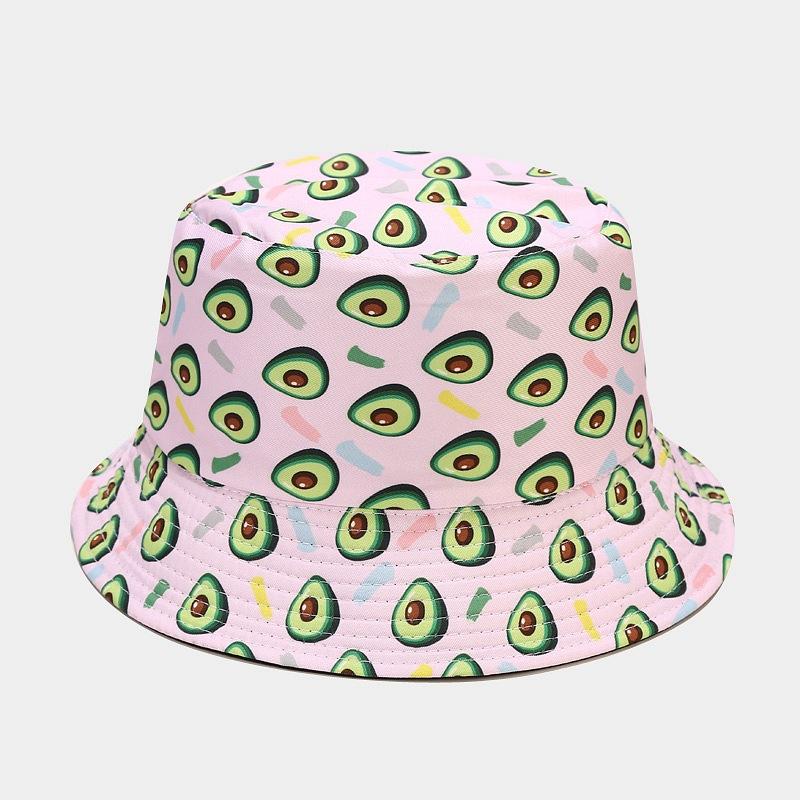 Creative Printed Fruit Pattern Bucket Cap Unisex Outdoor Leisure Fisherman Hat Summer Beach Uv Protection Sun hats Panama Bob