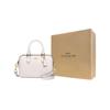Coach Rowan 18 Metal Logo Zipper Closure Recycled Leather Handheld Shoulder Crossbody Bag Small Women Bags White CV404-IMCHK