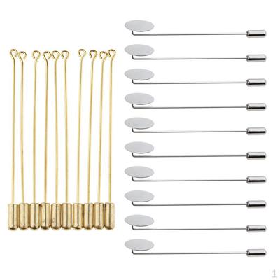 20 stücke Revers Pin Stick Blank Basis Brosche für Männer Anzug handwerk Schmuck