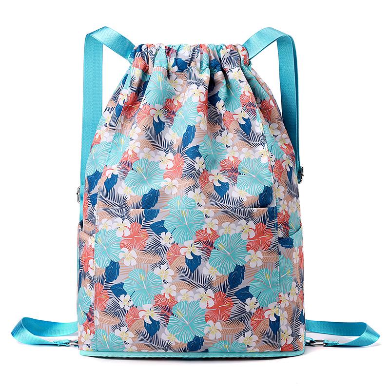 Lightweight Waterproof Women's Drawstring Backpack: Foldable Storage & Sports Travel Bag