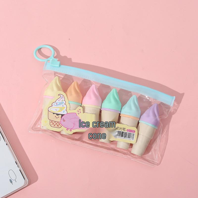 6-Color Mini Pill Highlighter & Marker Set