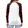 Women's T Shirt Halloween Print Long Sleeve Daily Fashion Basic Round Neck Raglan Sleeve Top