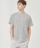 THE-ABON Mulle Striped Stretch Short Sleeve T-Shirt Navy