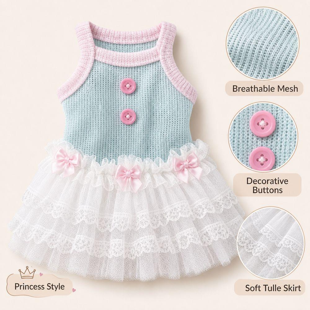 Netted Lace Pet Princess Dress Soft Tulle Dog Puffy Skirt New Dog Vest Pet Everyday Wear