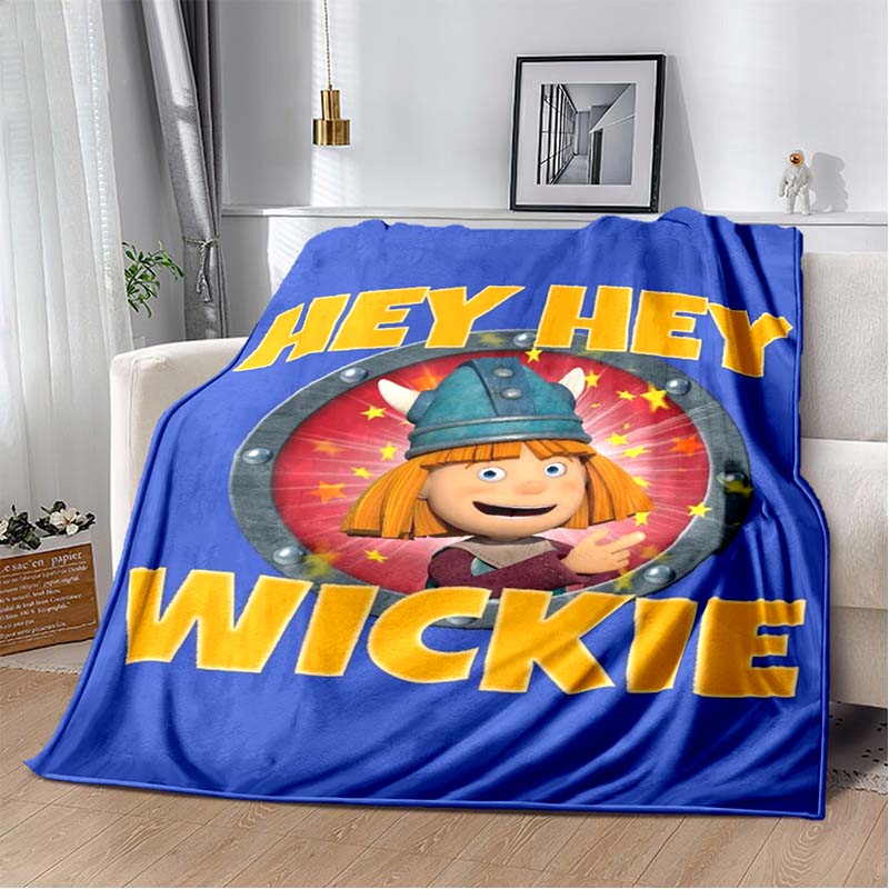 Vickie Die Wikingerin Cartoon-Druck Flanell Überwurf Weich Warm Sofa Bettdecke Für Kinderzimmer Wohnzimmer Heimdekoration Geschenk