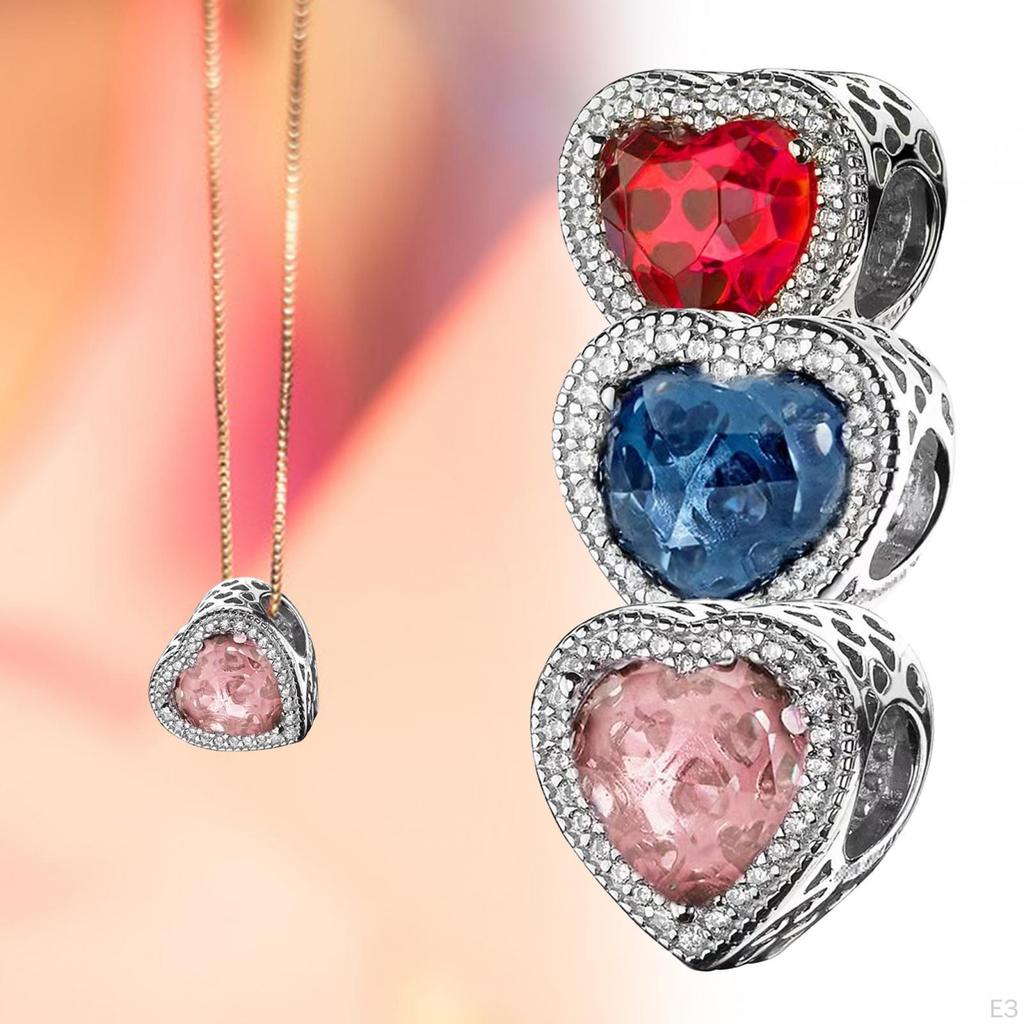 Heart Charm for Bracelet Beads Spacer Charms Metal Bracelets Necklaces