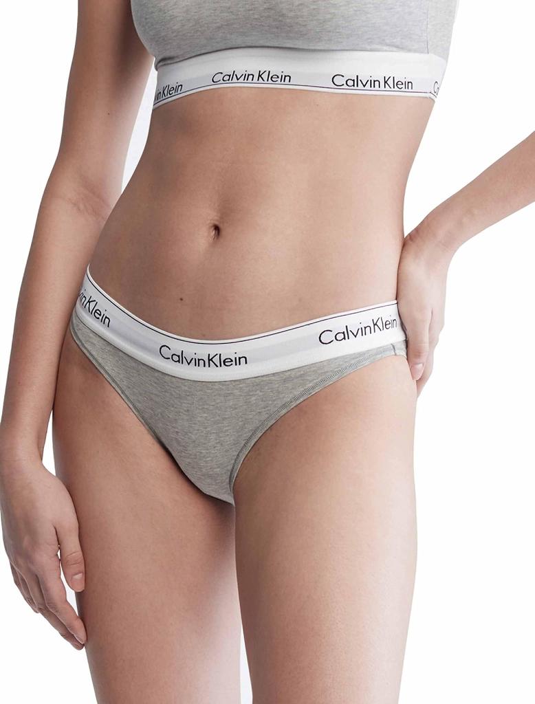 Calvin Klein Modern Cotton Bikini Snow Large Women's Panties, Heather/Neon Neps,
