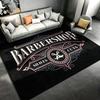 Vintage Barbershop Rug Retro Barber Shop Decor Floor Mat Soft Printed Carpet for Barbershop Studio Living Room Indoor Home