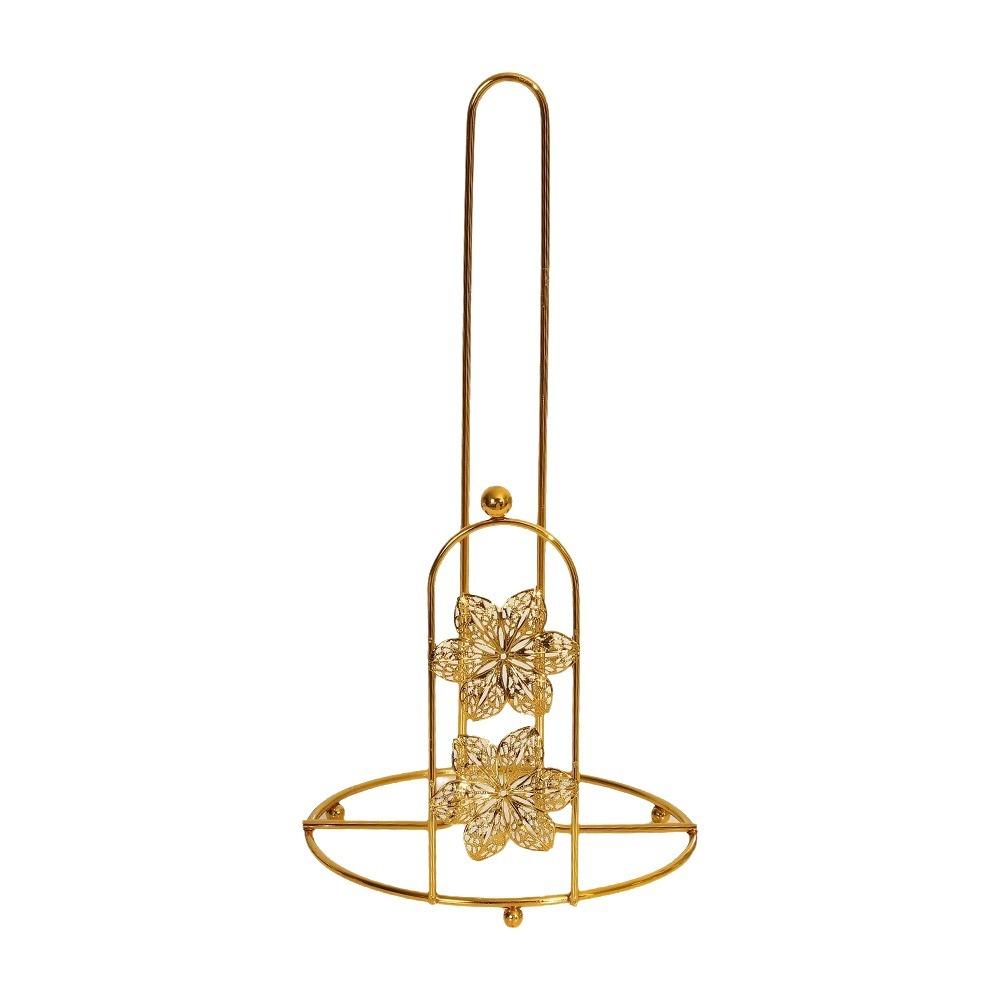Gold Roll Paper Towel Holder Free Standing Vertical Paper Shelf Vertical Napkins Rack  Dining Table