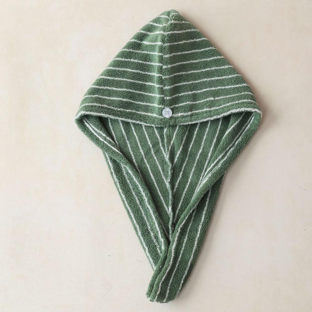 

Полотенце для волос из чесаного хлопка Лазурное в праздничную полоску Роскошные полотенца для сушки волос Горячая обертка для волос Инструмент для сушки C